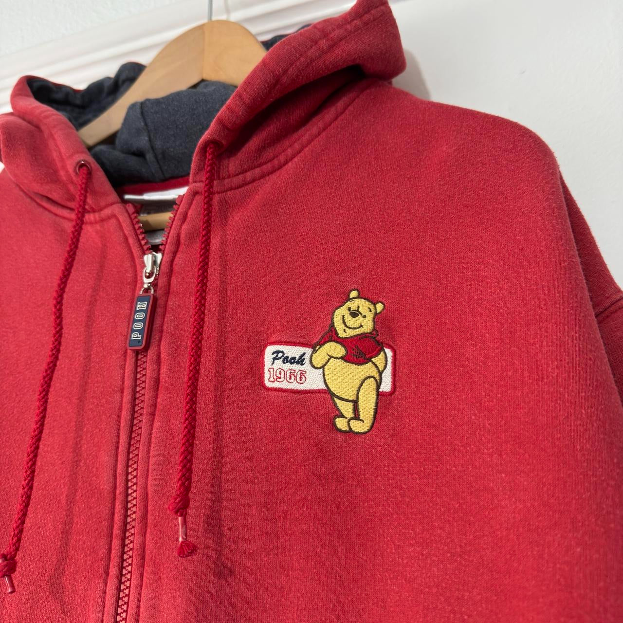 Vintage Pooh 00s Zip Up Hoodie (Boxy M/L)