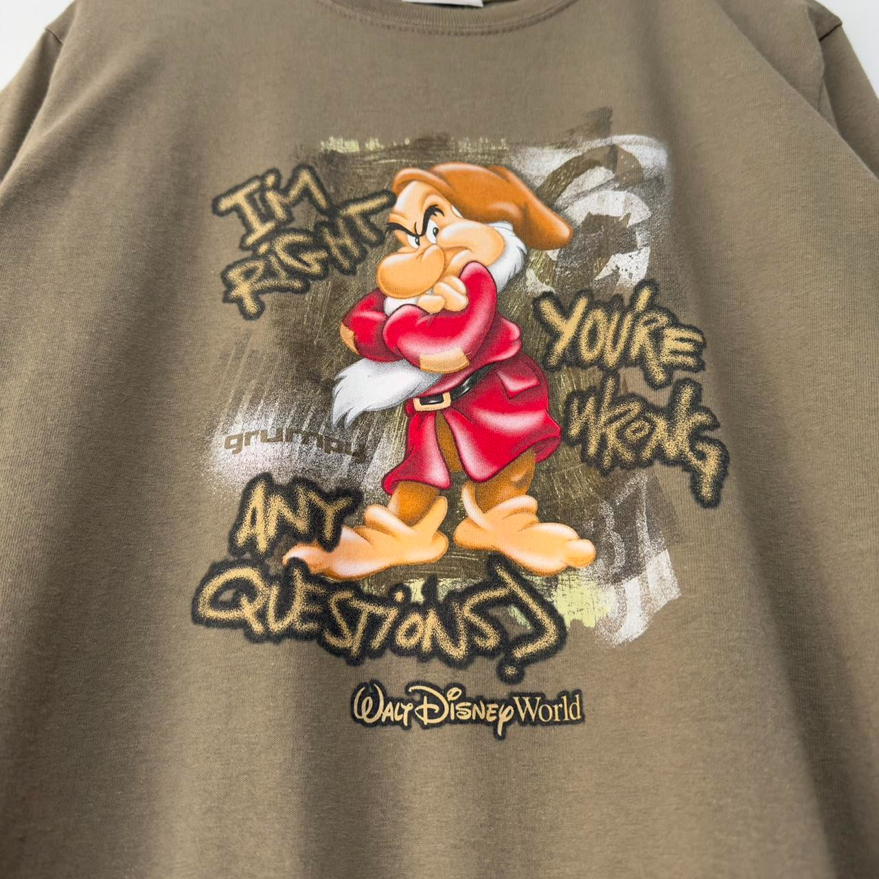 Vintage Grumpy Graffiti Disney World 00s T Shirt (S)