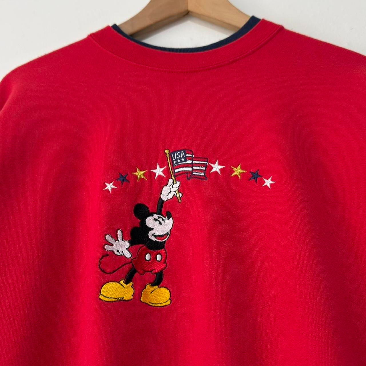 Mickey Mouse USA Embroidered 00s Sweatshirt (XL)