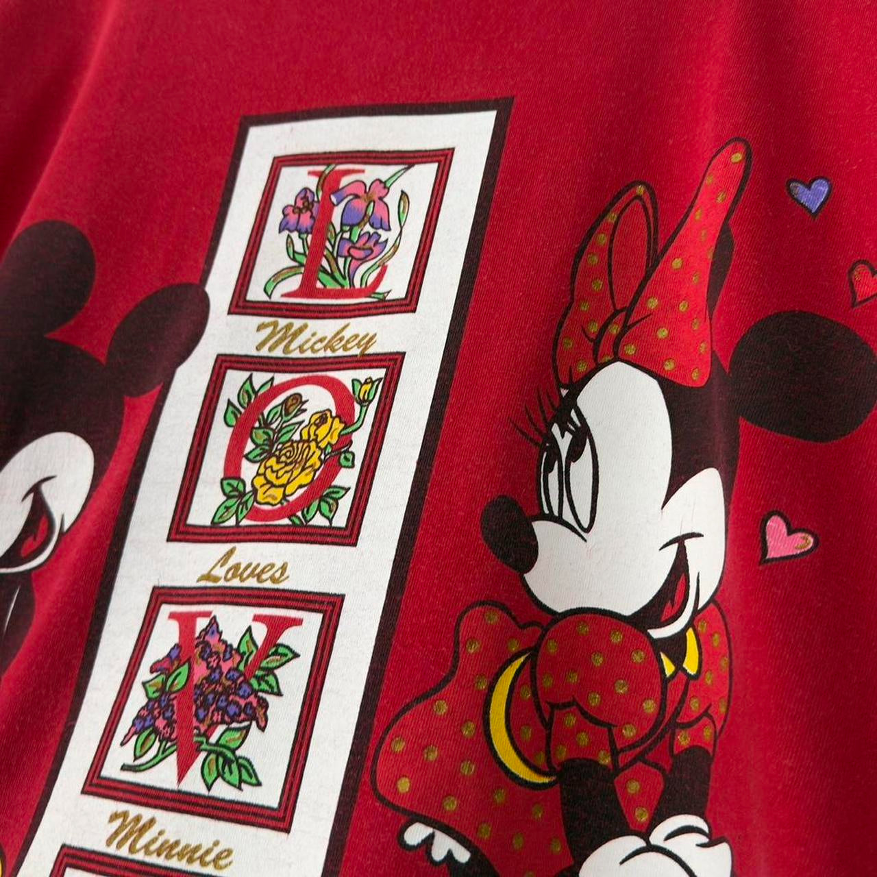 Vintage Minnie & Mickey Love 90s T Shirt (Boxy XXXL)