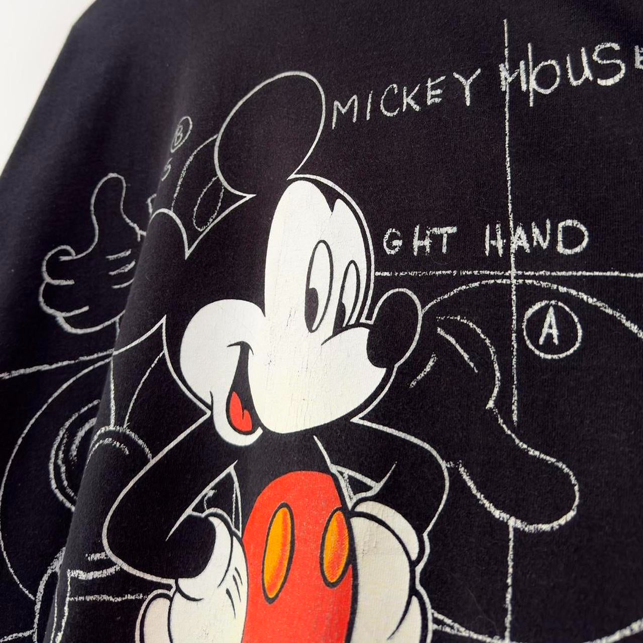 Vintage Mickey Mouse Blueprint 90s T Shirt (XL)