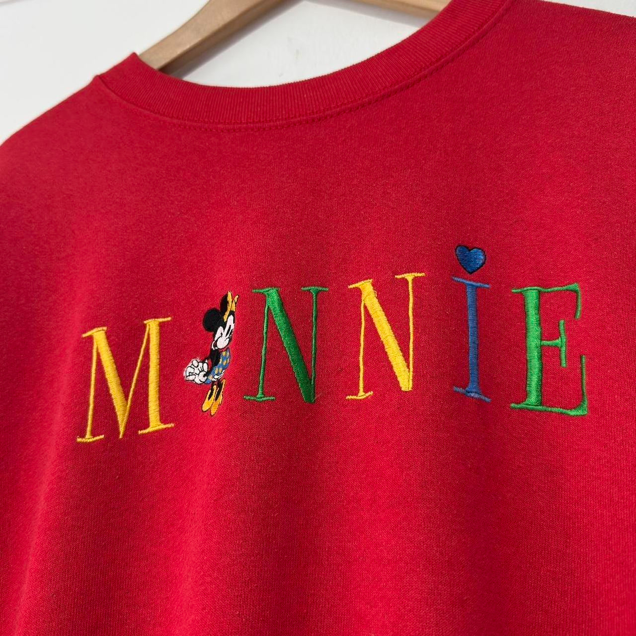 Vintage Minnie Spell Out Embroidered 90s Sweatshirt (XXL)