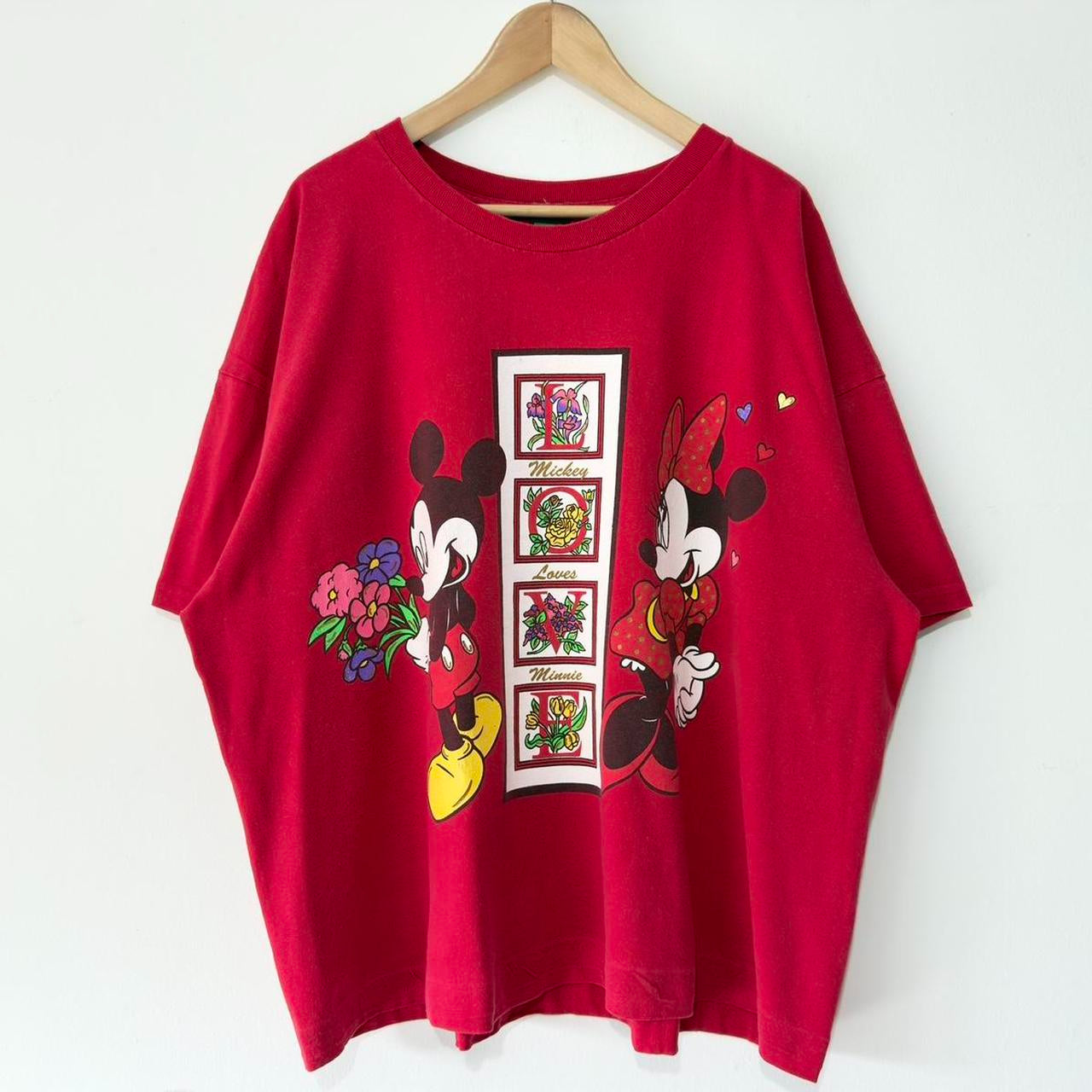 Vintage Minnie & Mickey Love 90s T Shirt (Boxy XXXL)