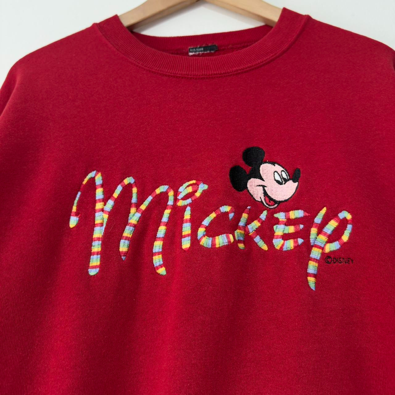 Vintage Mickey Mouse Embroidered 90s Sweatshirt (L)