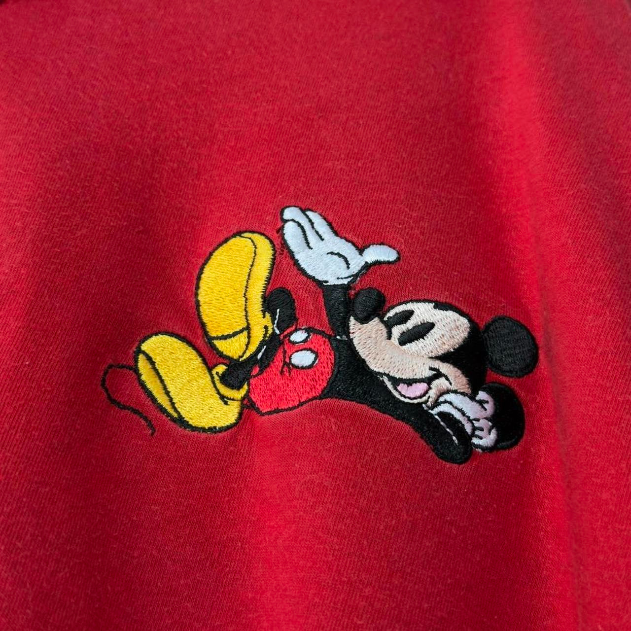 Vintage Mickey Mouse 90s Henley Long Sleeve (XXL)