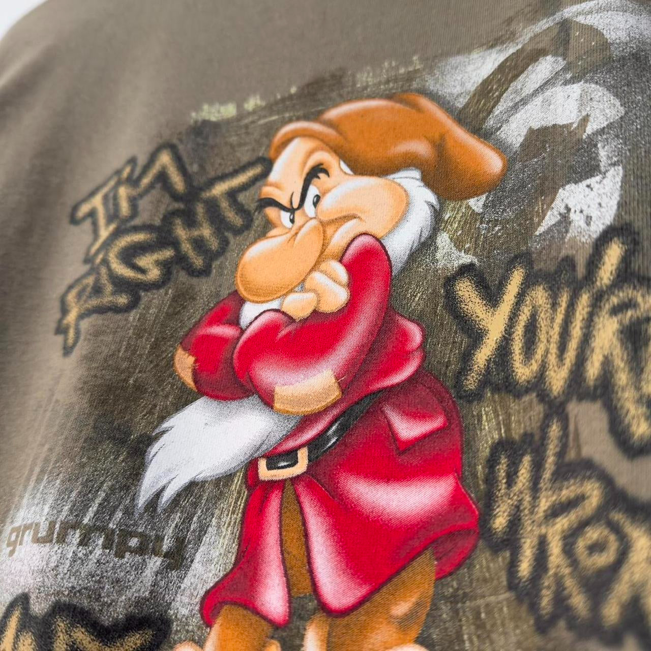 Vintage Grumpy Graffiti Disney World 00s T Shirt (S)