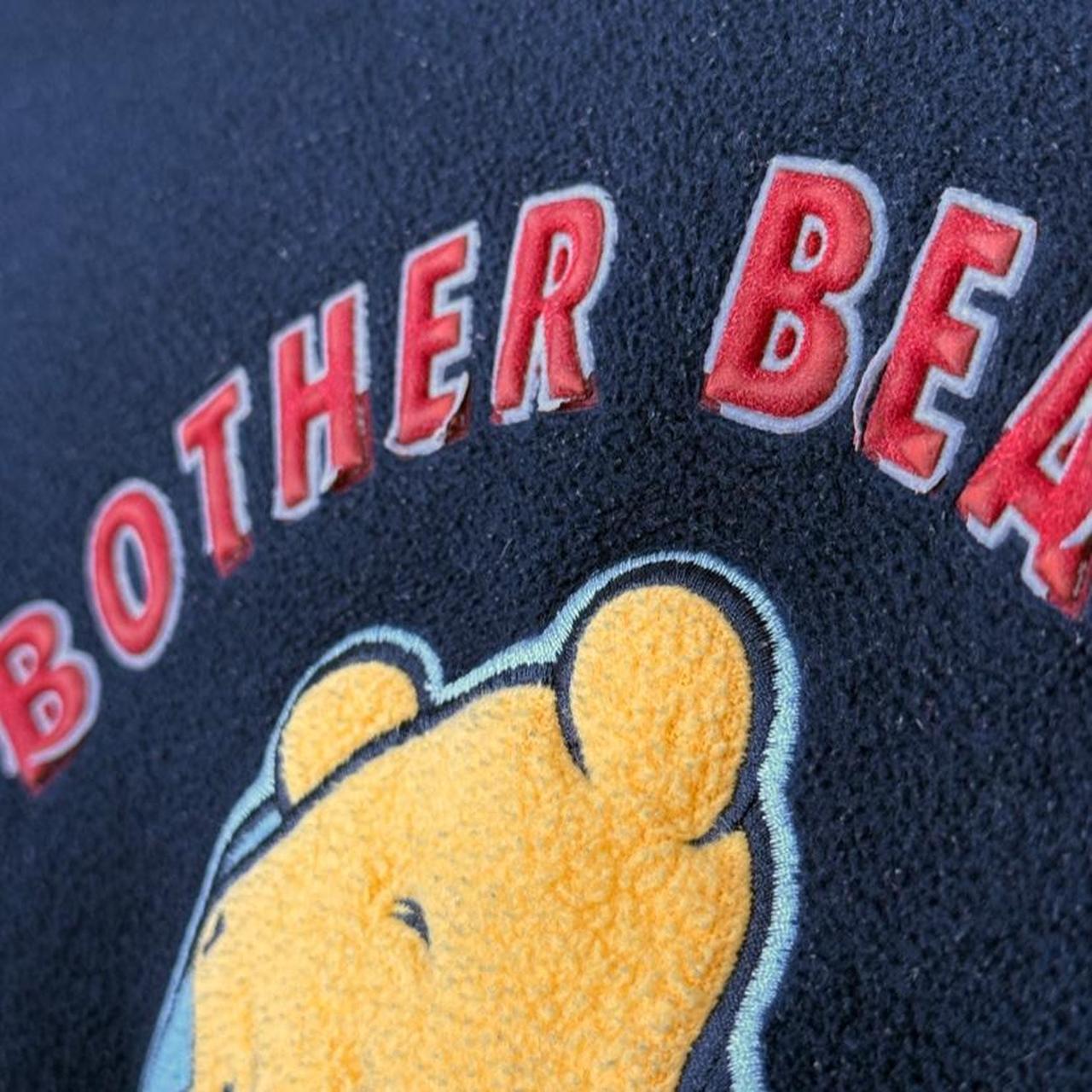 Vintage 00s Winnie the Pooh No Bother Bear Navy Blue Fleece Sweatshirt (S)