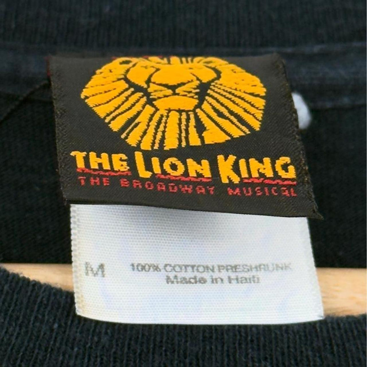Disney The Lion King Broadway Musical 2000s Black T Shirt (M)