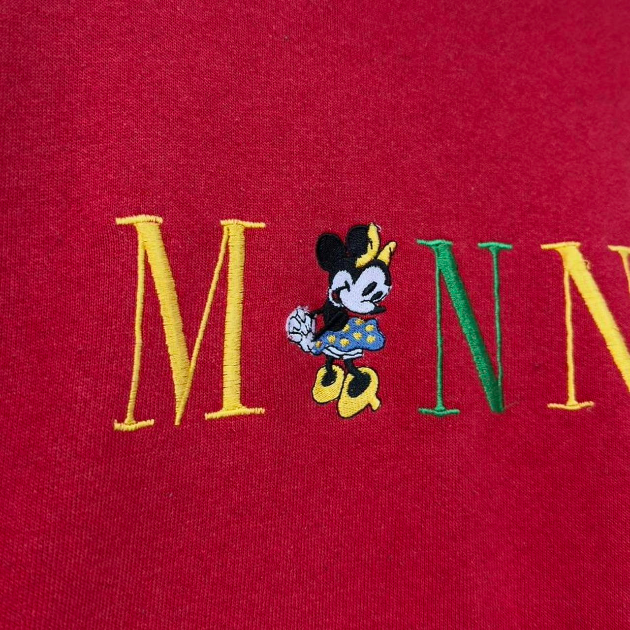 Vintage Minnie Spell Out Embroidered 90s Sweatshirt (XXL)