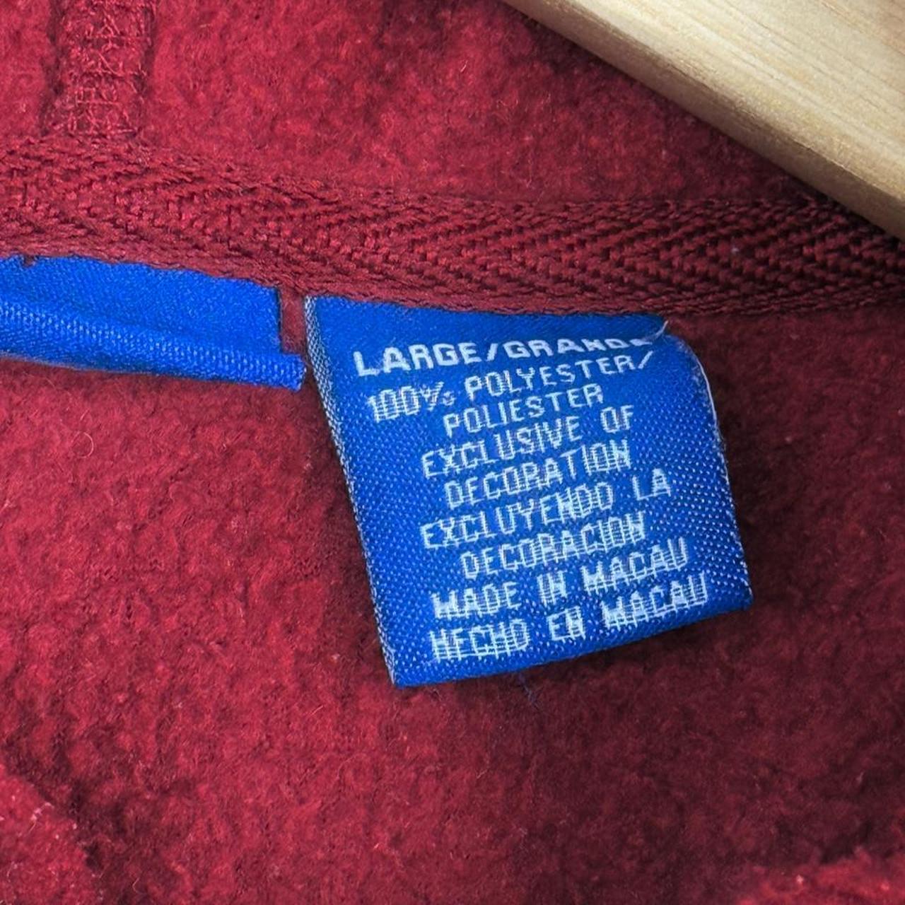 Disney Tigger Embroidered Fleece Burgundy 2000s Red Hoodie (L)