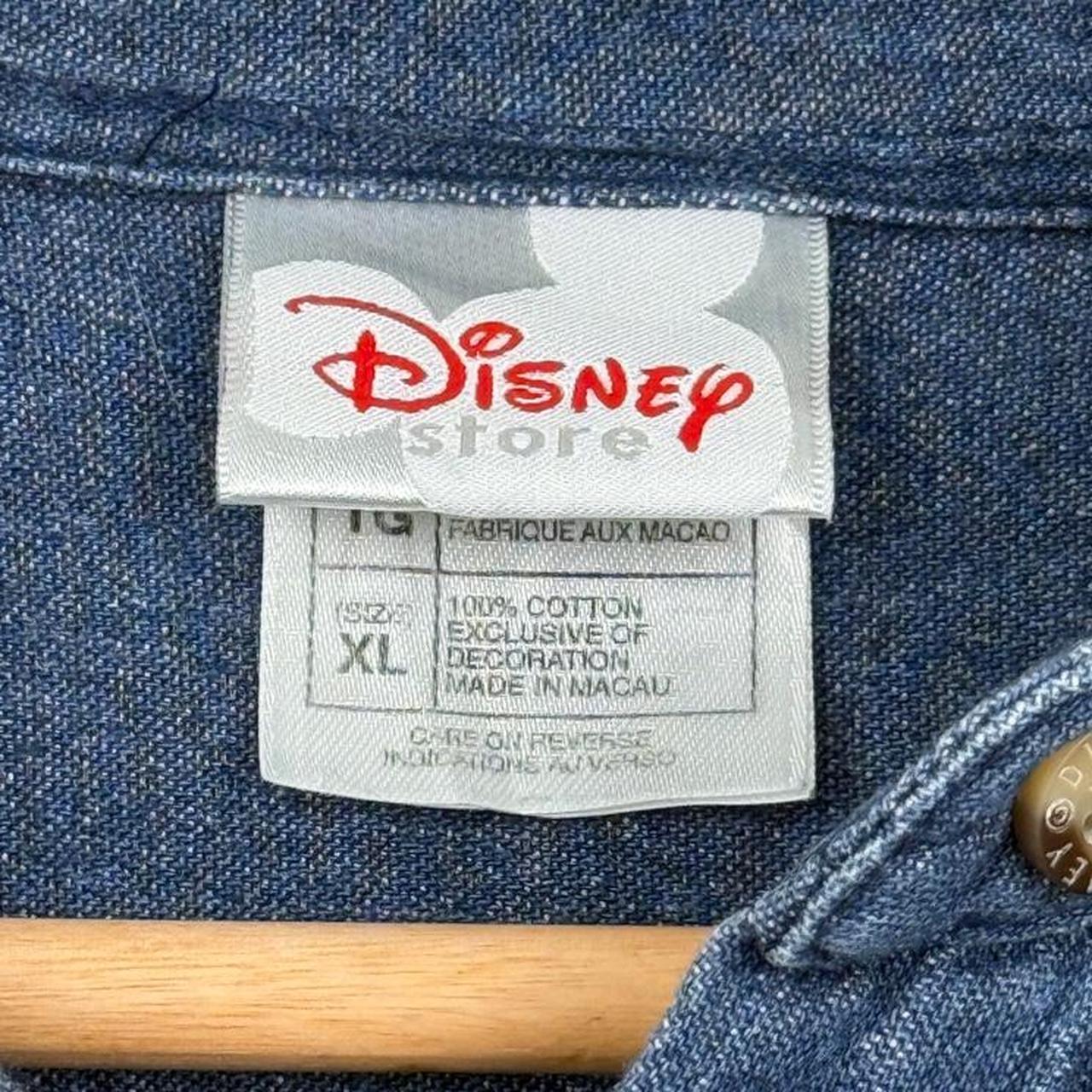 Vintage 00s Mickey Mouse Embroidered Denim Shirt (Women's XL)
