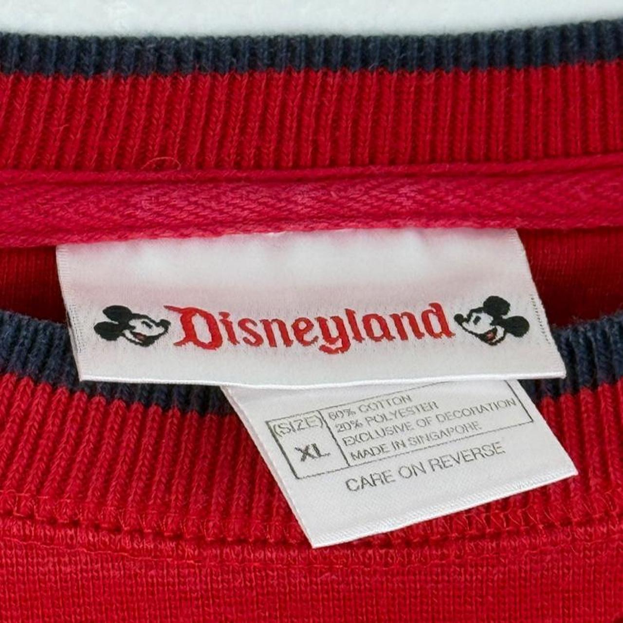 Vintage 00s Disneyland Mickey Spell Out Embroidered Red Sweatshirt (XL)