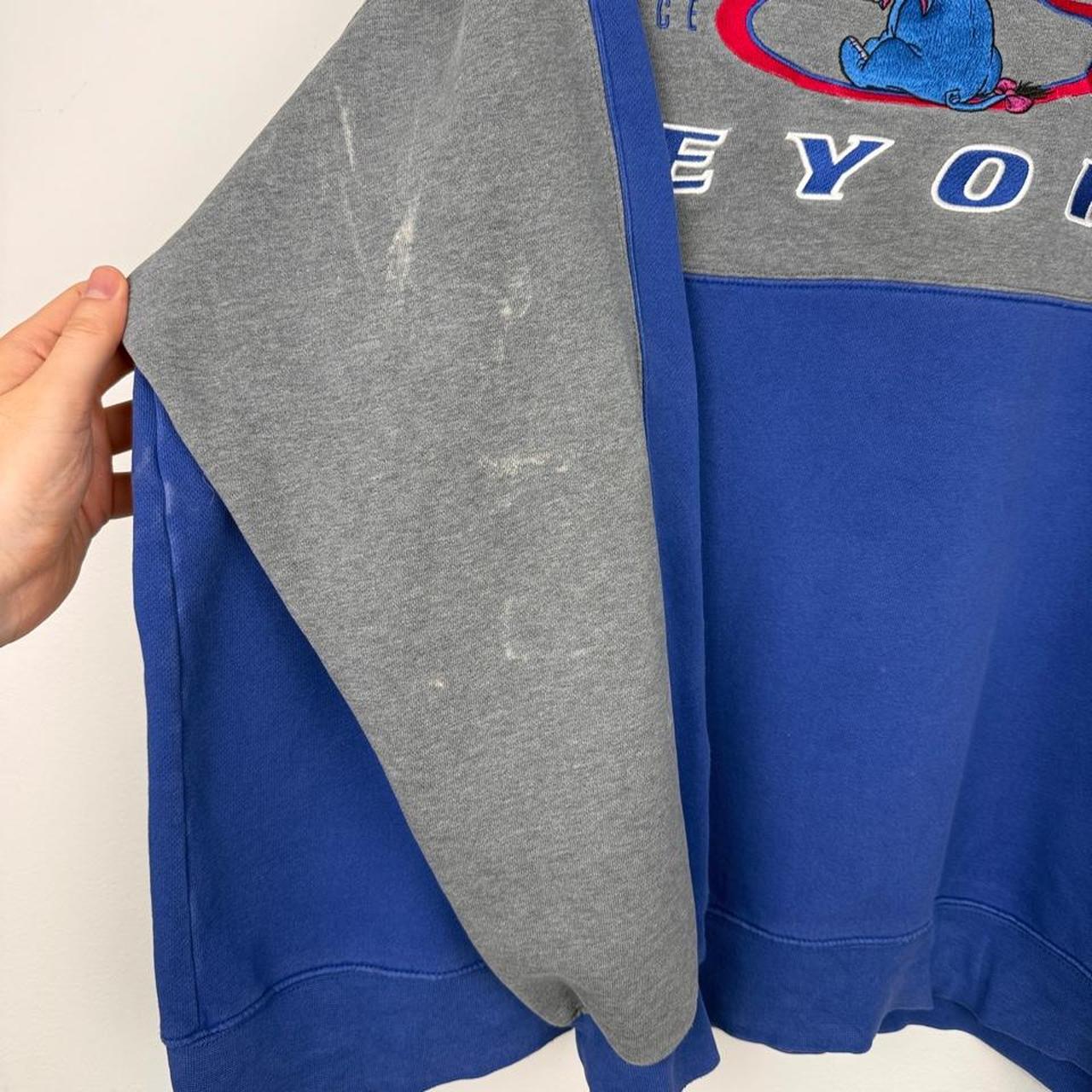 Vintage 00s Eeyore Spell Out DIsney Store Distressed Sweatshirt (XL)