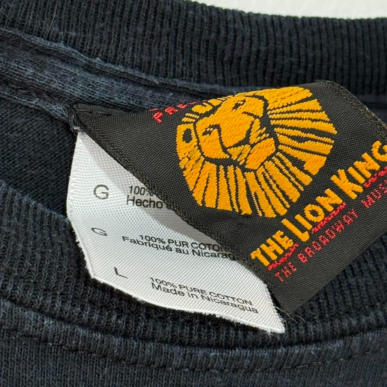 The Lion King Broadway Musical 00s T Shirt (L)