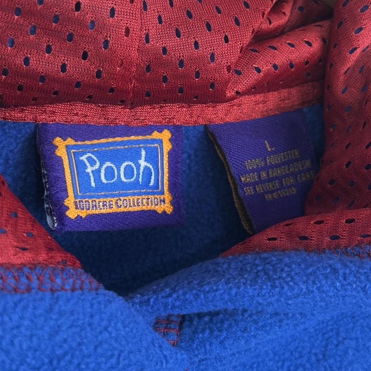 Vintage 90s Winnie the Pooh 100 Acre Collection Blue Fleece Hoodie (M)