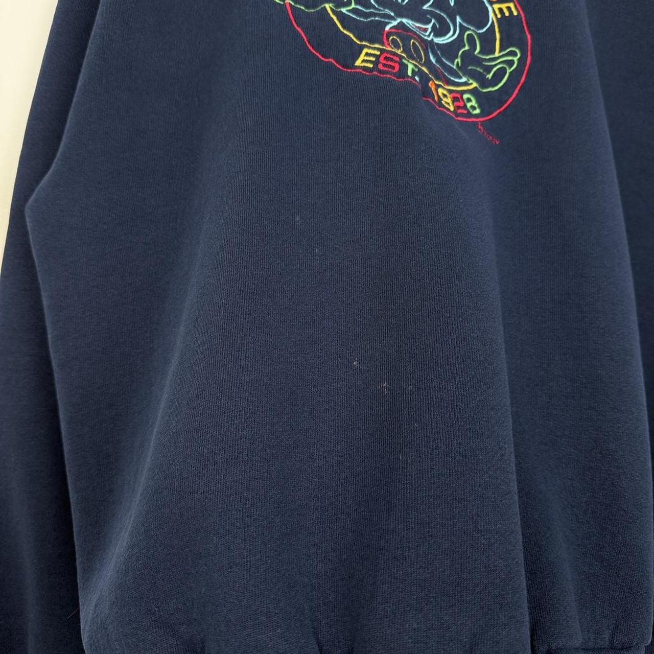 Vintage Mickey Mouse Embroidered Outline 90s Sweatshirt (XL)