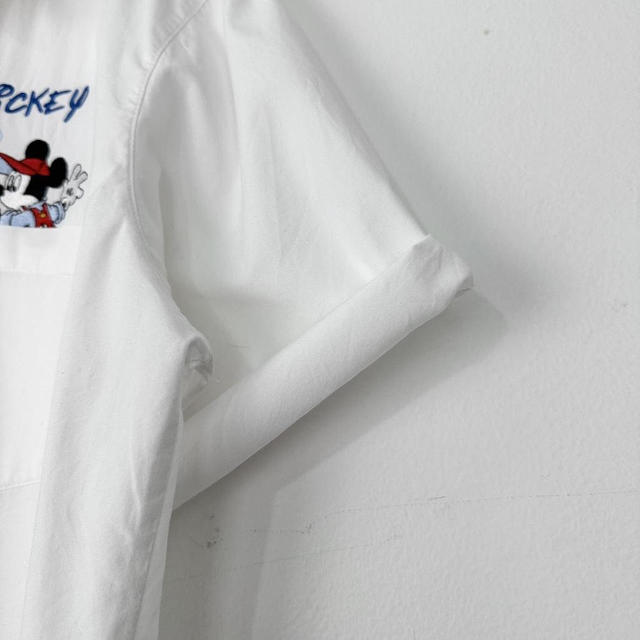 Vintage Painting Mickey Embroidered Mickey Unlimited 90s Short Sleeve Shirt (M)