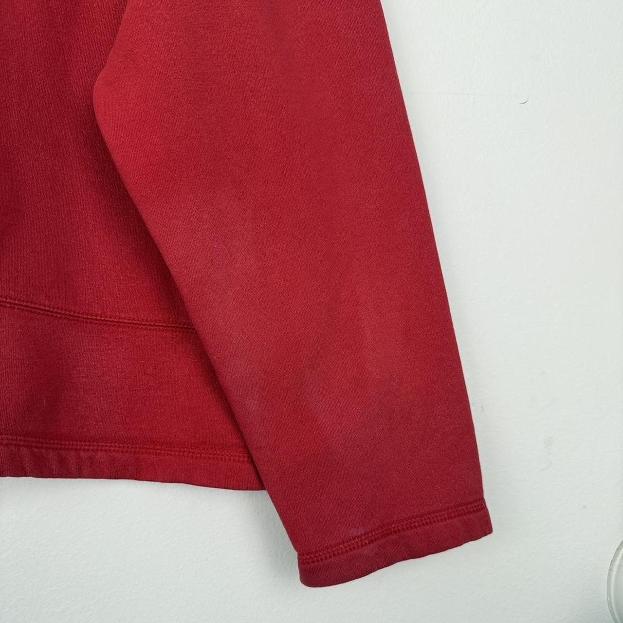 Vintage 2005 Mickey & Friends Disneyland 50th Anniversary Embroidered Cropped Red Sweatshirt (L)