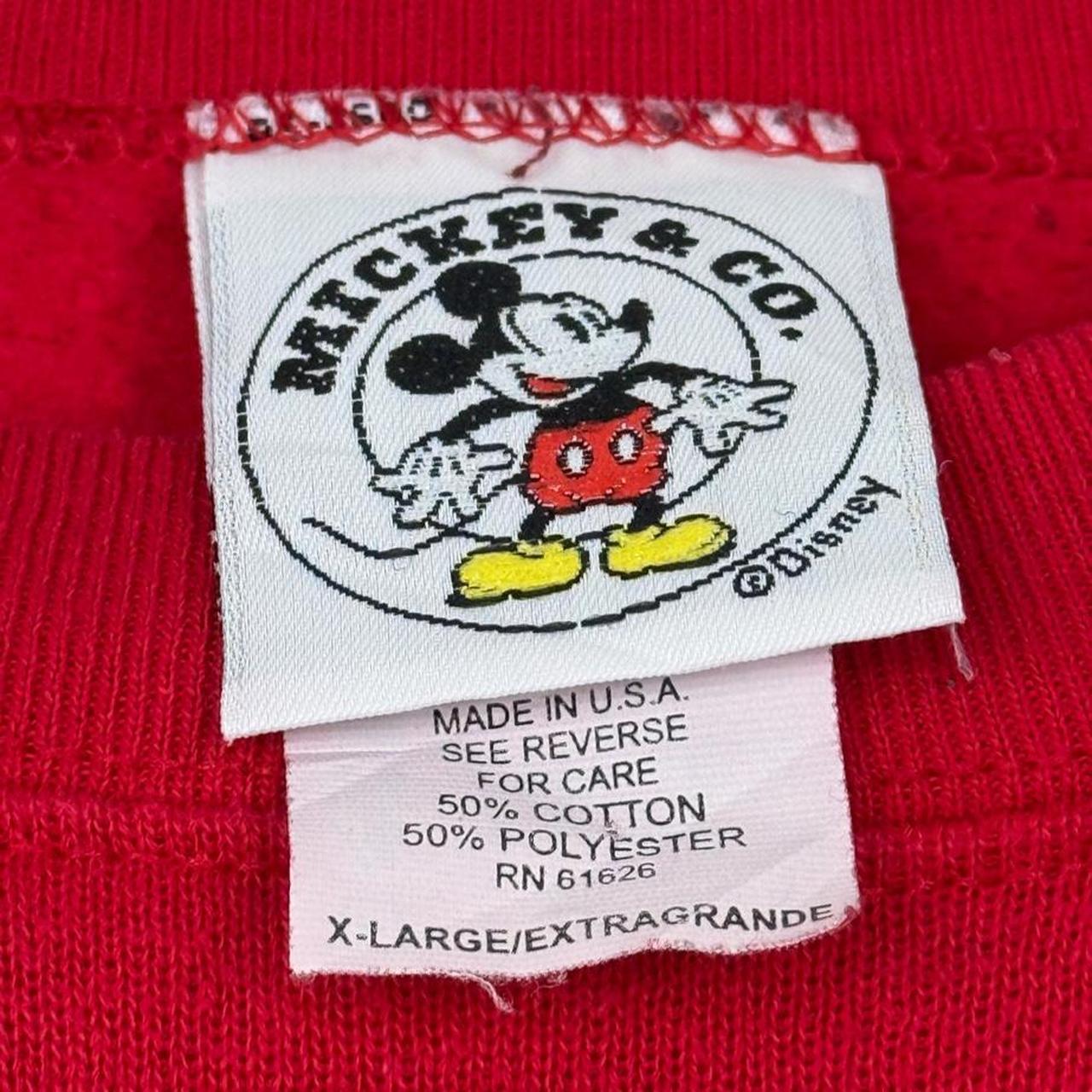 Vintage 90s Mickey Mouse Embroidered Red Sweatshirt (L/XL)