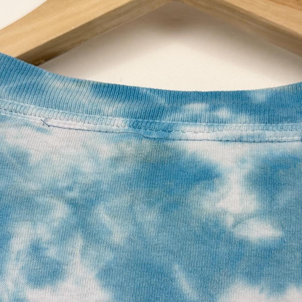 Vintage 00s Disneyland Sorcerer Mickey Fantasia Tie Dye Blue T Shirt (L)
