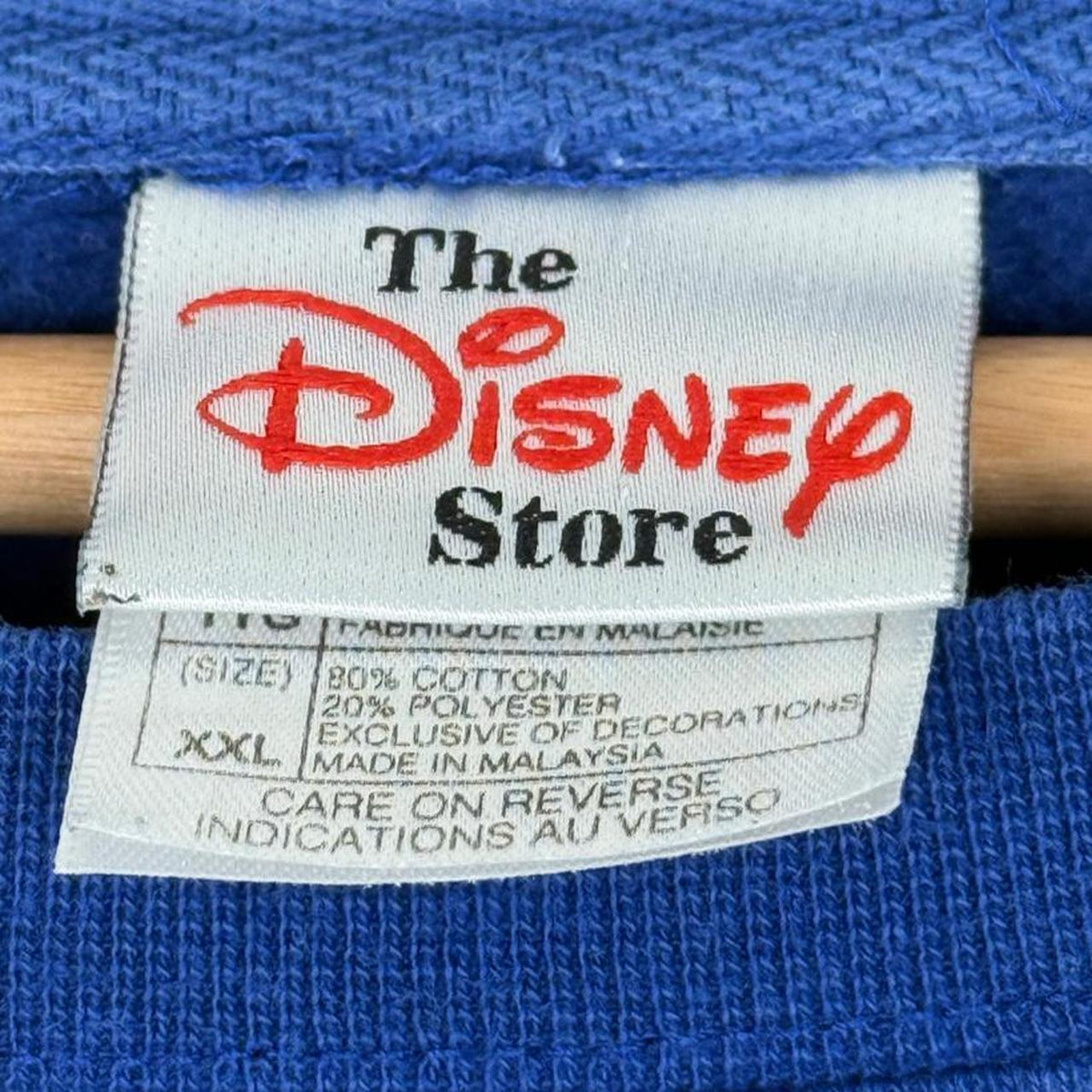 Vintage 00s Mickey Mouse Disney Store Embroidered Blue Sweatshirt (XXL)