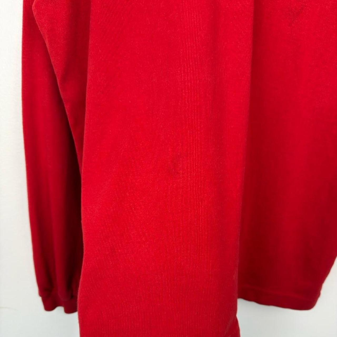 Vintage 90s Mickey Mouse Embroidered Red Quarter Zip (M/L)