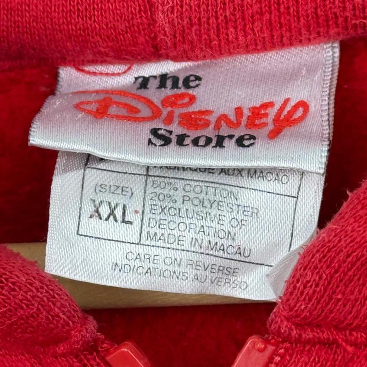 Vintage 00s Mickey Forever Disney Store Red Zip Up Hoodie (XXL)