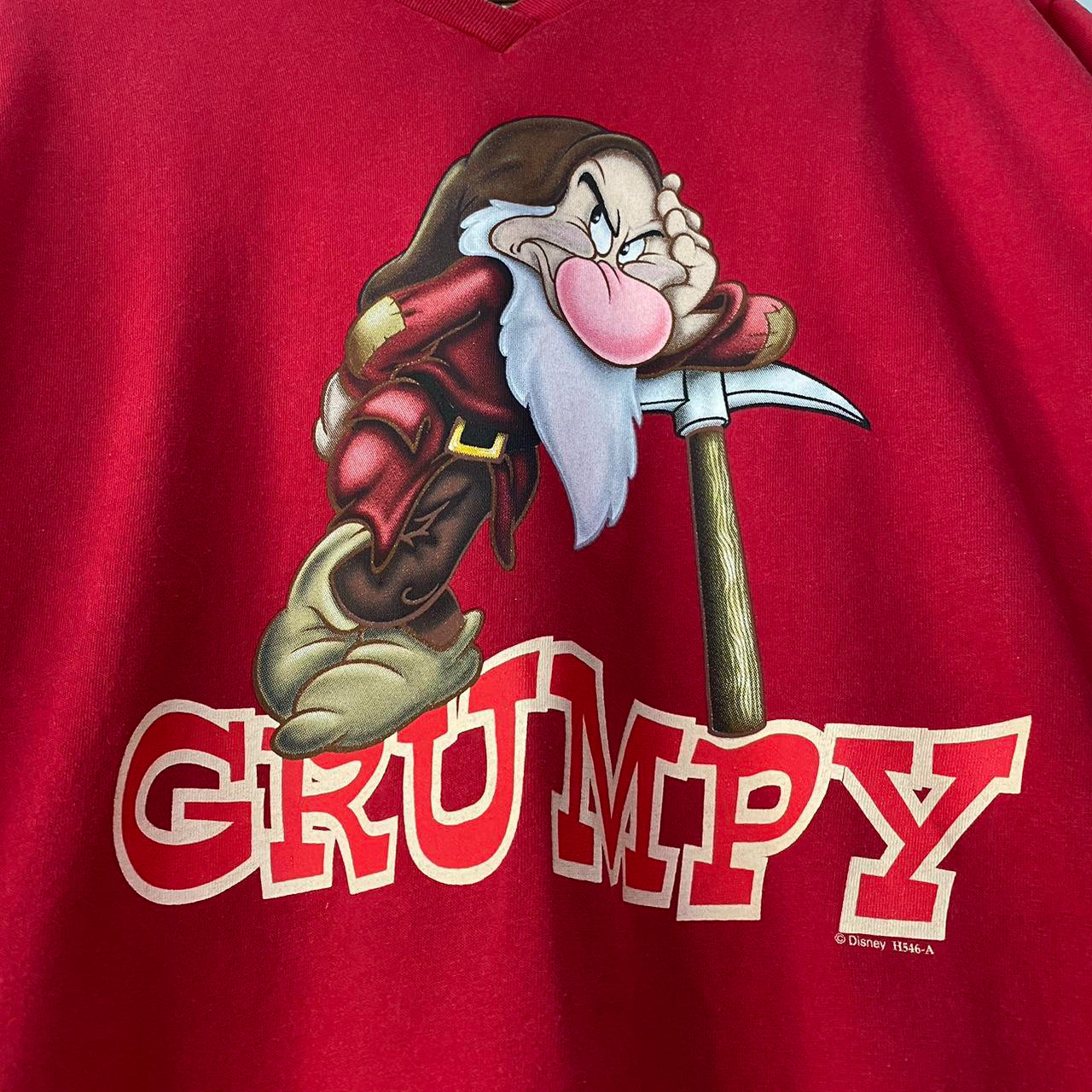 Vintage Grumpy V Neck T Shirt (XL)