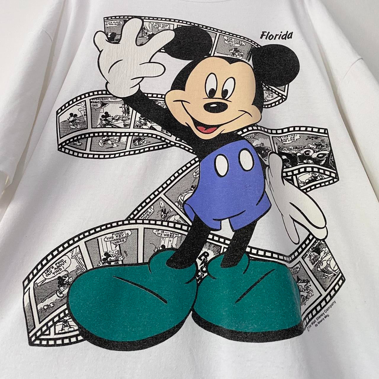 Vintage Mickey Mouse Film Reel Florida 90s T Shirt (XXXL)