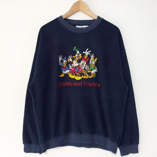 Vintage Mickey & Friends 90s Fleece Sweatshirt (M)