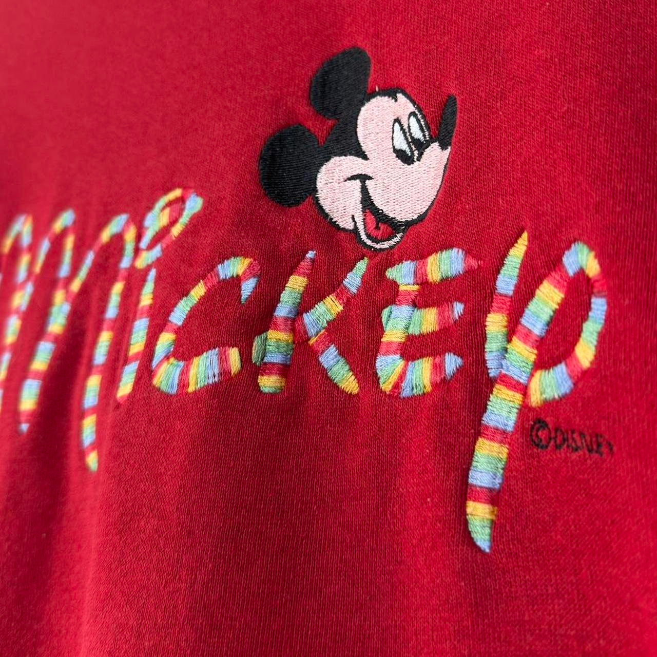 Vintage Mickey Mouse Embroidered 90s Sweatshirt (L)