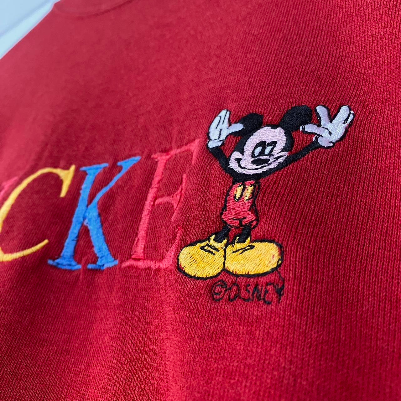 Vintage Distressed Mickey 90s Sweatshirt (L)