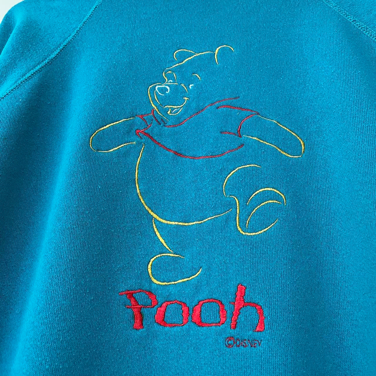 Vintage Pooh Outline Embroidered 90s Sweatshirt (S)