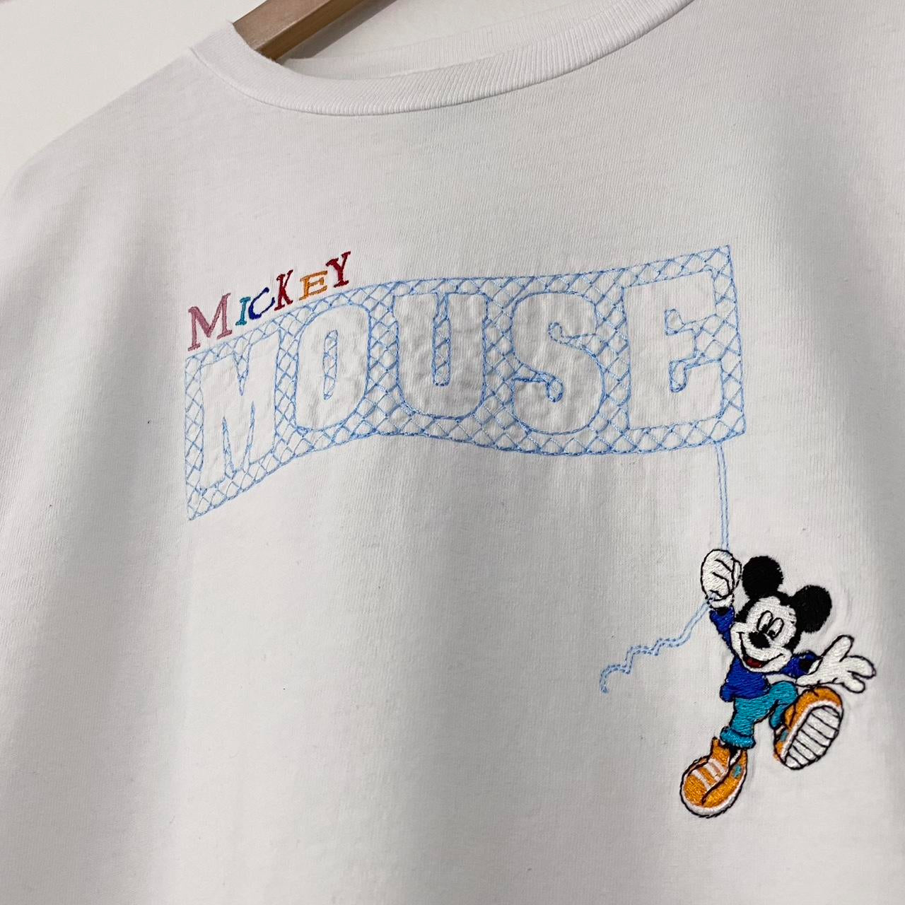 Vintage Mickey Mouse Embroidered 90s T Shirt (XL)