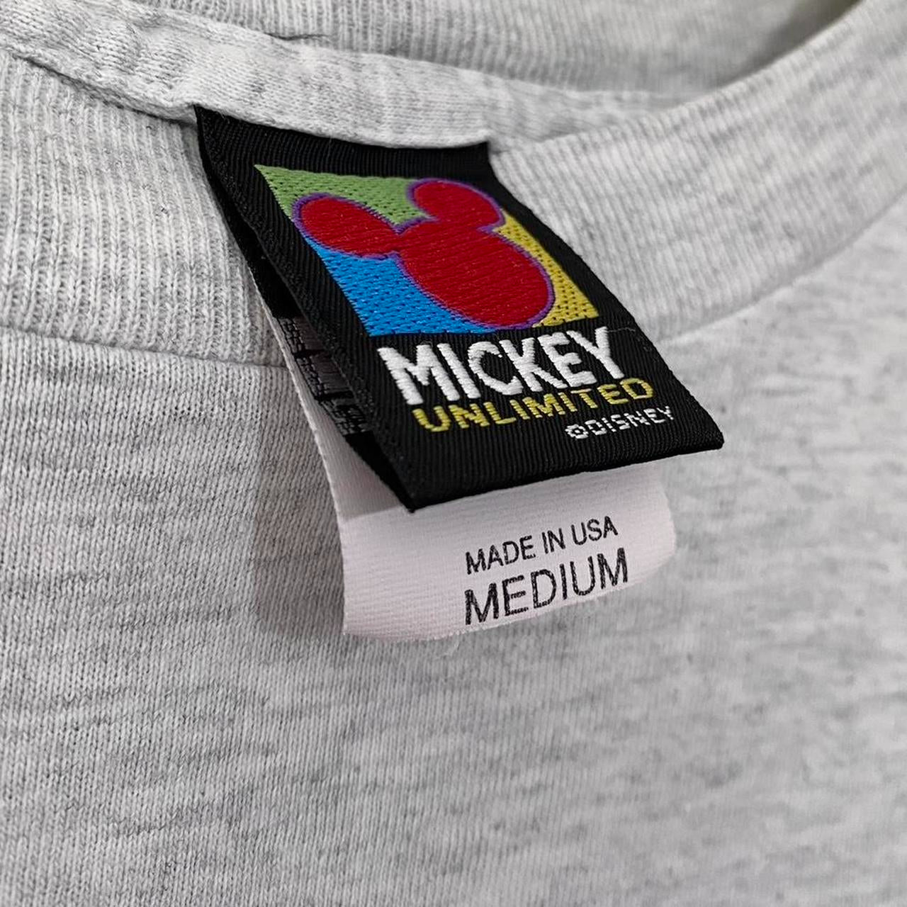 Vintage Mickey Mouse Grey 90s T Shirt (M)