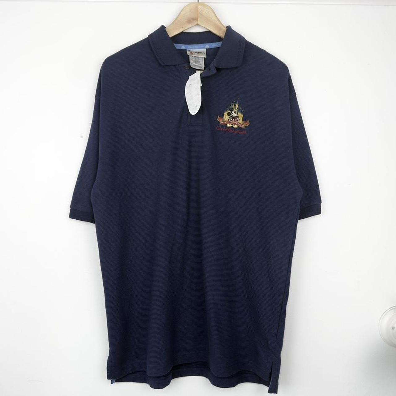 Vintage 00s Disney Theme Parks Walt Disney World Navy Polo Shirt (M)