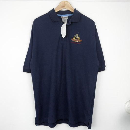 Vintage 00s Disney Theme Parks Walt Disney World Navy Polo Shirt (M)