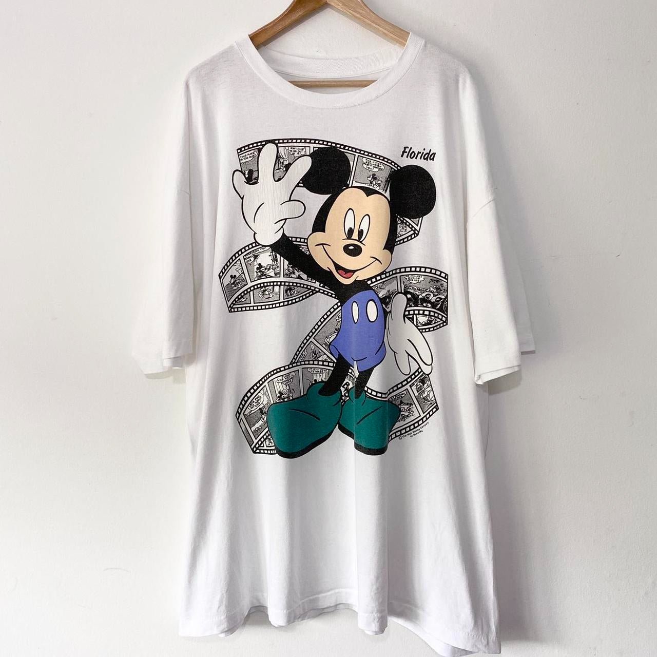 Vintage Mickey Mouse Film Reel Florida 90s T Shirt (XXXL)