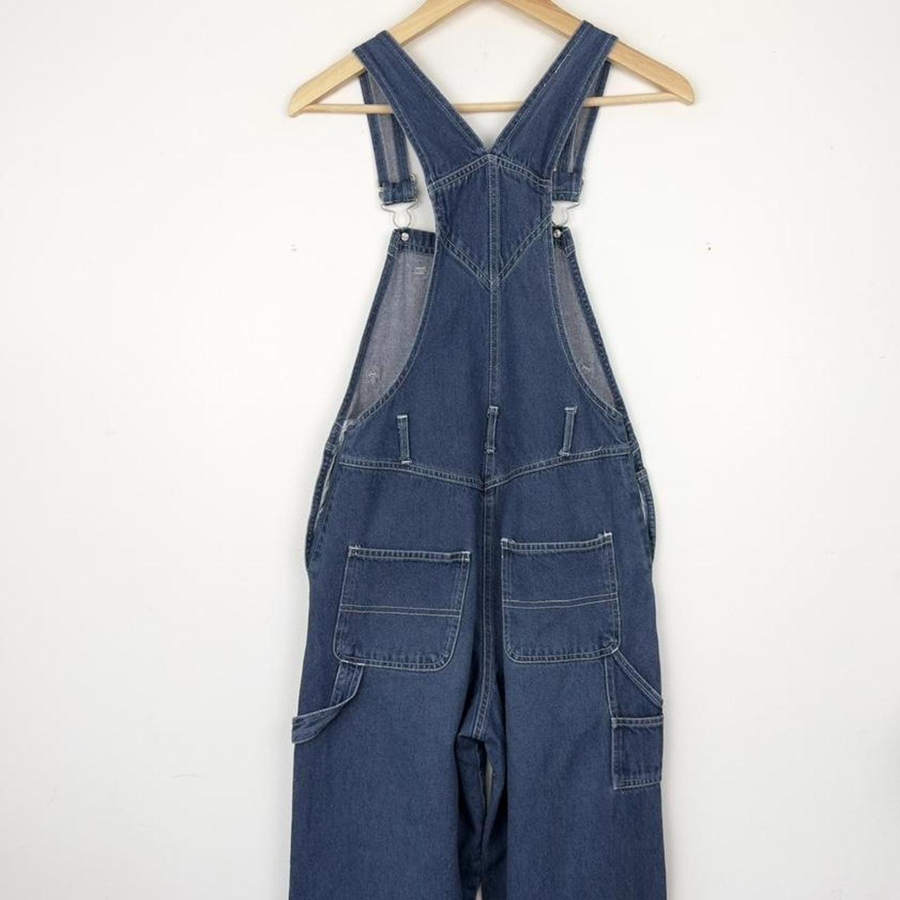Vintage 90s Mickey Mouse Embroidered Navy Blue Dungarees (L)