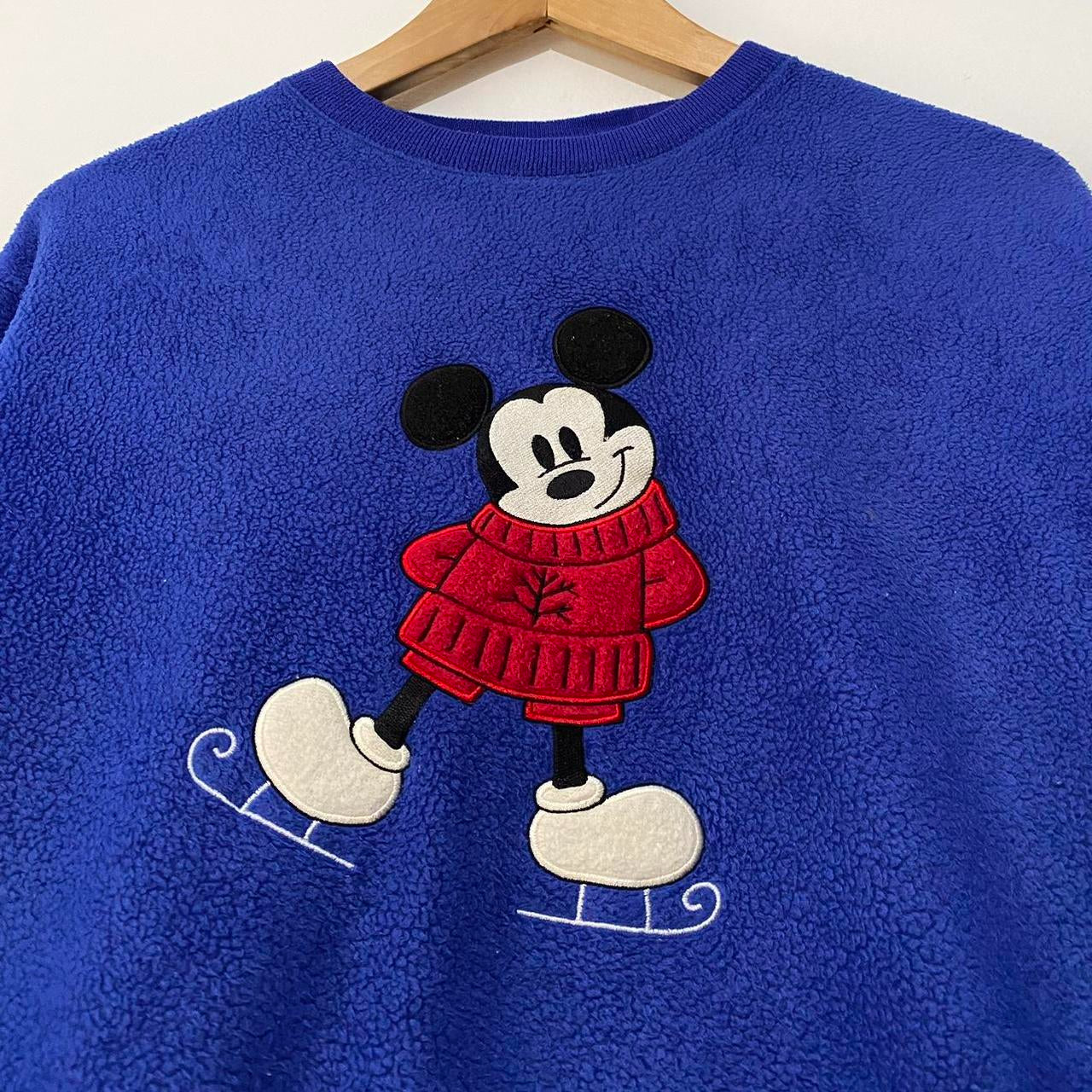 Mickey Mouse Ice Skating Fleece Sweatshirt (M)