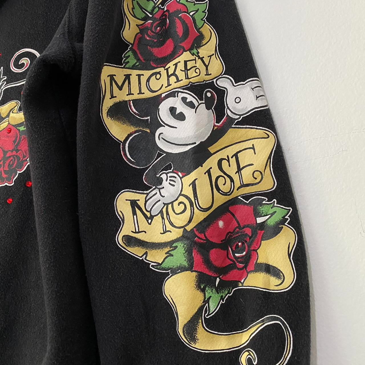 Mickey Mouse Ed Hardy Style 00s Hoodie (S)