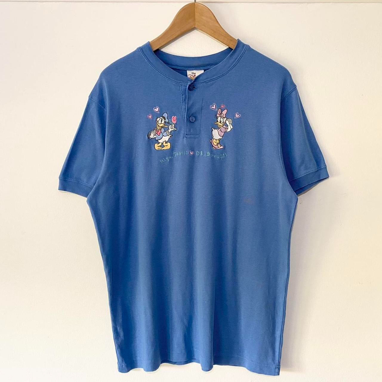 Vintage Donald and Daisy Embroidered T Shirt (L)