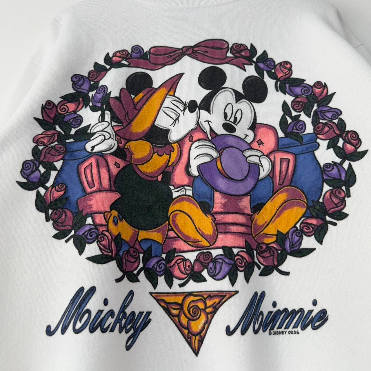 Vintage Minnie & Mickey Roses 90s Sweatshirt (M)