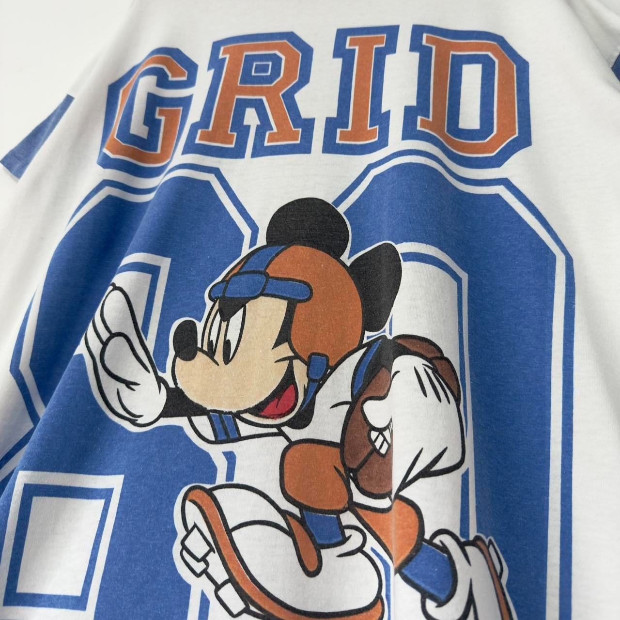 Vintage Mickey American Football 90s Sleepwear T Shirt (Long XL)