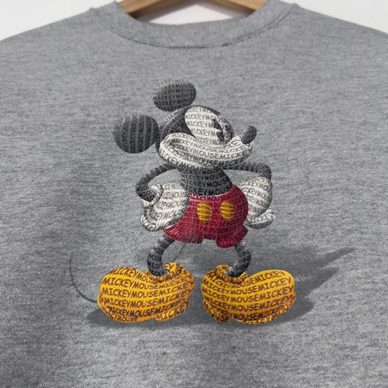 Vintage Mickey Mouse Text 00s Sweatshirt (S)