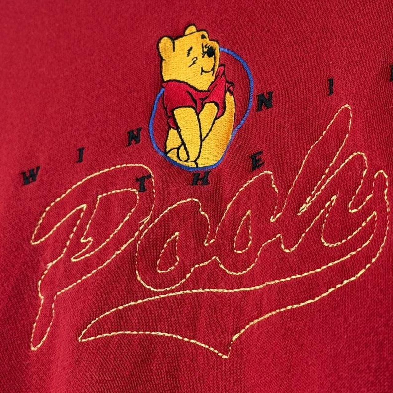 Vintage 90s Winnie the Pooh Embroidered Red Sweatshirt (L)