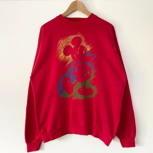 Vintage Mickey Outline 90s Sweatshirt (L)