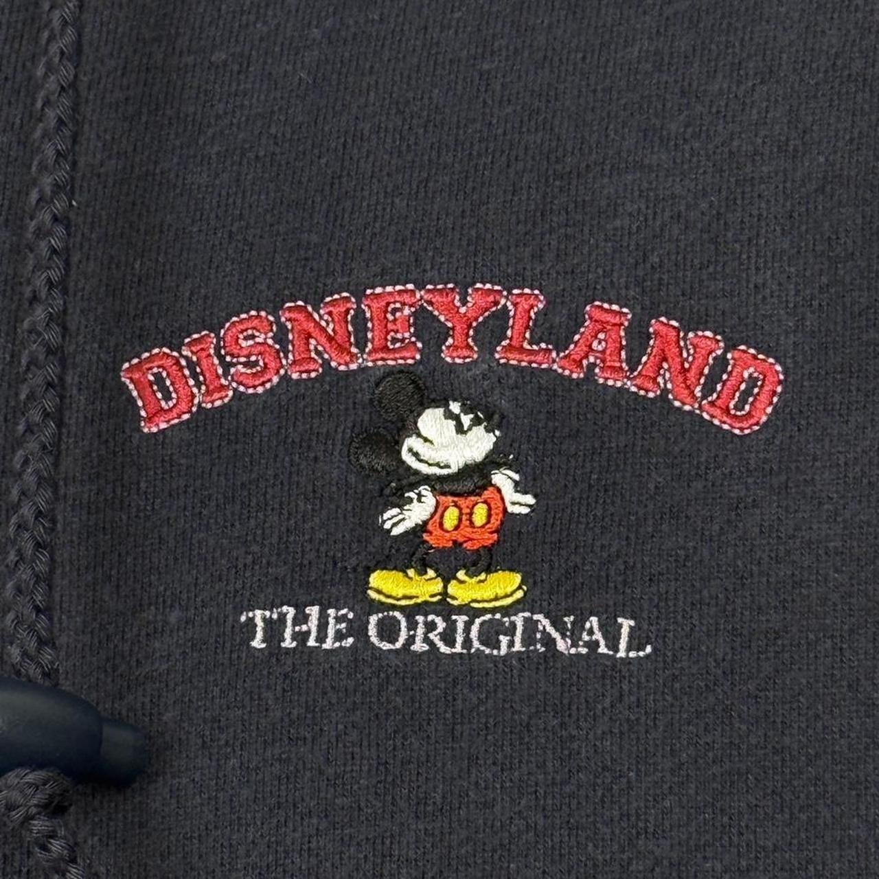 Vintage 00s Disneyland Mickey Mouse Embroidered Zip Up Navy Hoodie (L)