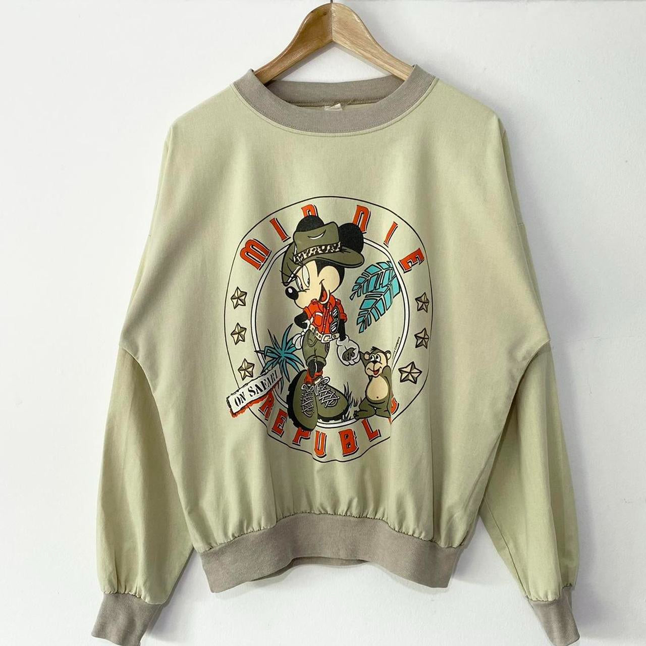 Vintage Minnie Mouse Safari 80s Sweatshirt (Petite L)