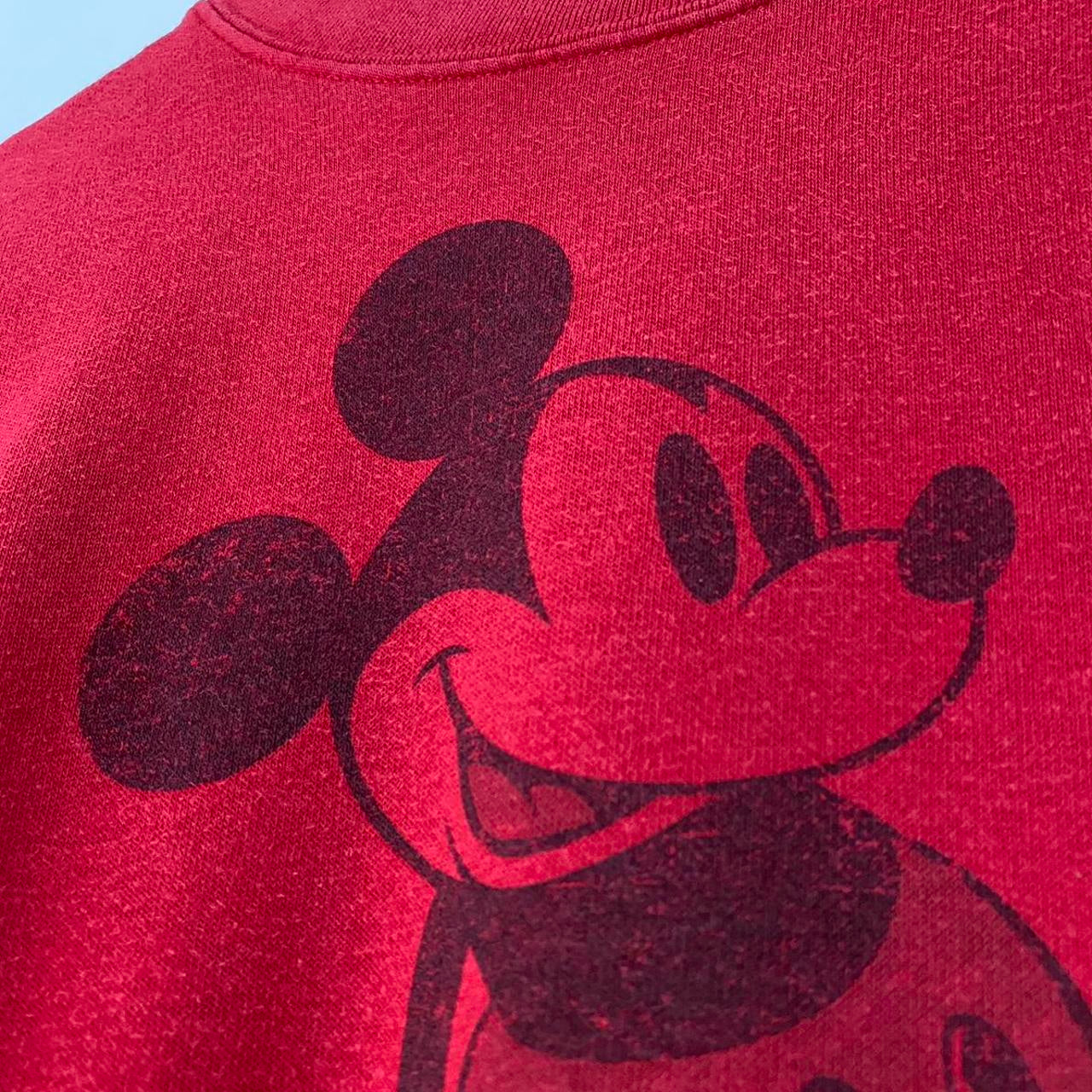 Vintage Mickey Mouse Red 2000s Sweatshirt (M)